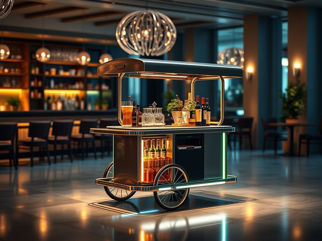 Carrinhos de bar autônomos para eventos especiais