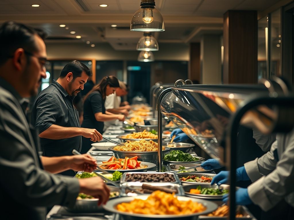 Como manter a organização durante o serviço de buffet
