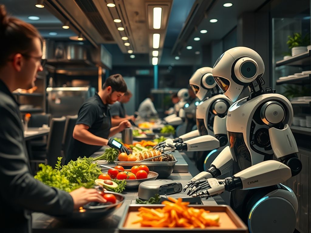 Cozinha automatizada: robôs de preparo em restaurantes