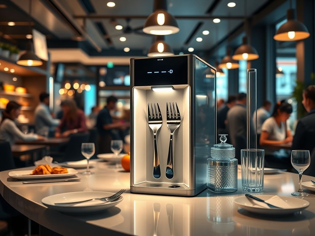 Dispensadores de talheres automatizados para higiene máxima