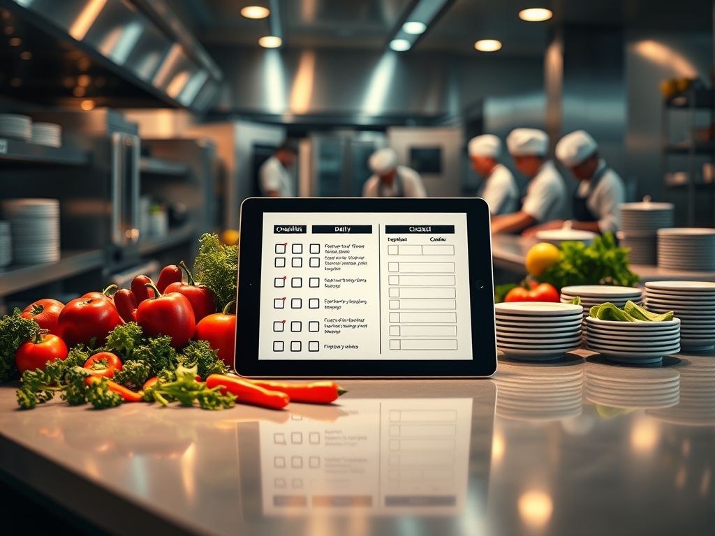 Checklist diário de abertura e fechamento do restaurante