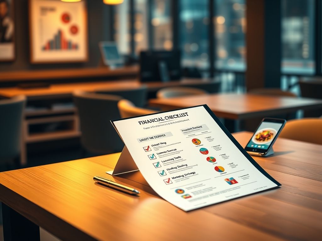 Checklist financeiro para abertura de um novo restaurante