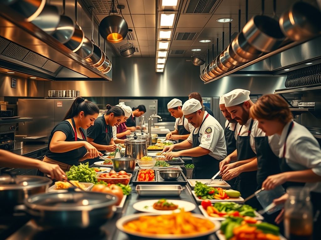 Como motivar equipe de cozinha em picos de movimento