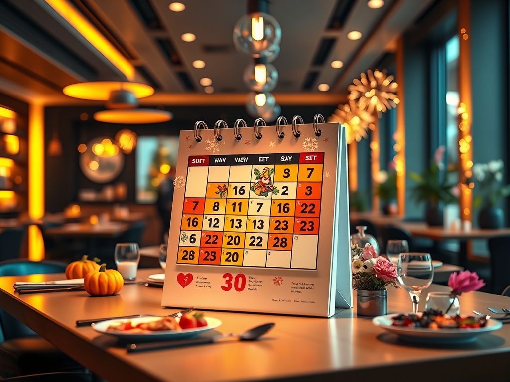 Feriados e datas sazonais: calendário para lotar a casa