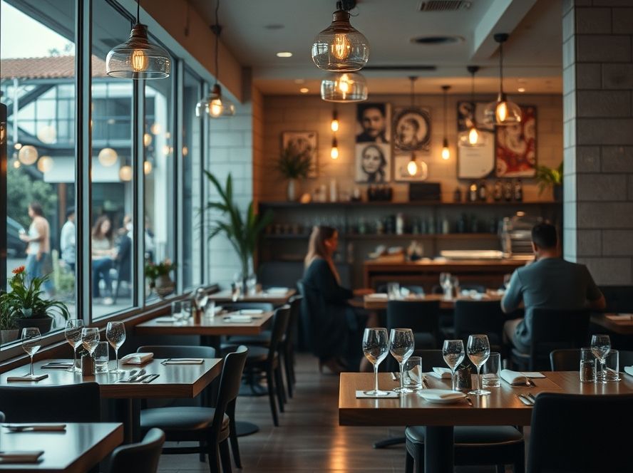 Experiência gastronômica em restaurantes ao ar livre