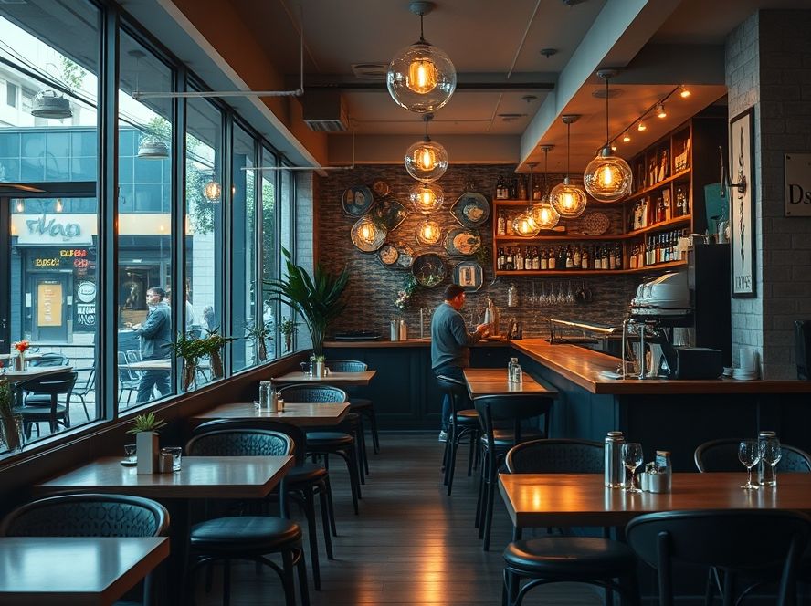 Restaurantes multisserviço: café de dia, bar à noite