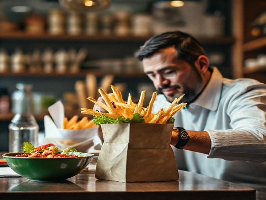 Cardápio com combos para casal: cálculo de preços