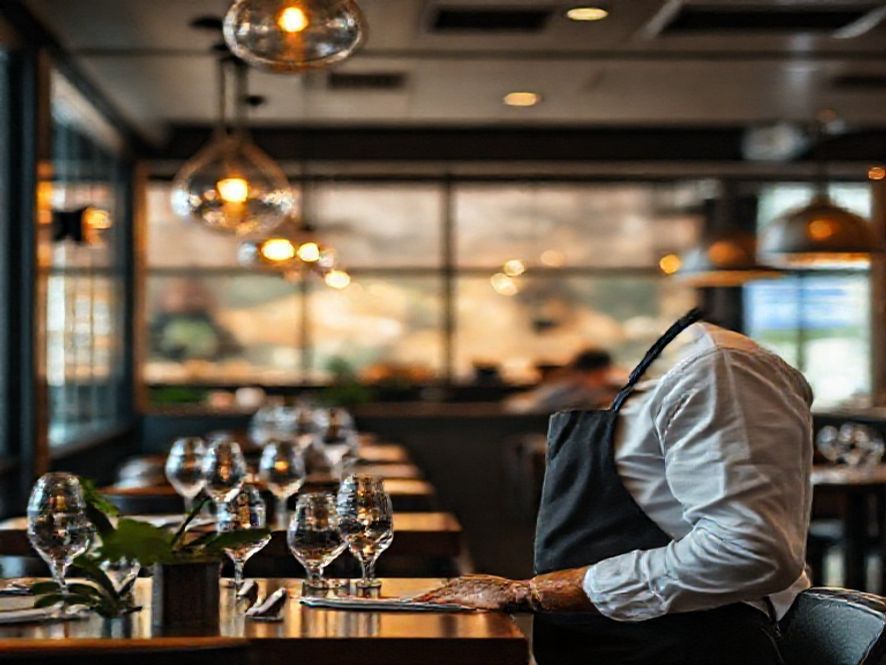 Fechando o restaurante para eventos exclusivos de empresas