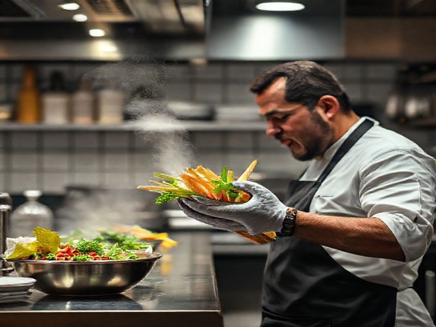 Redução de desperdício de alimentos na cozinha do restaurante