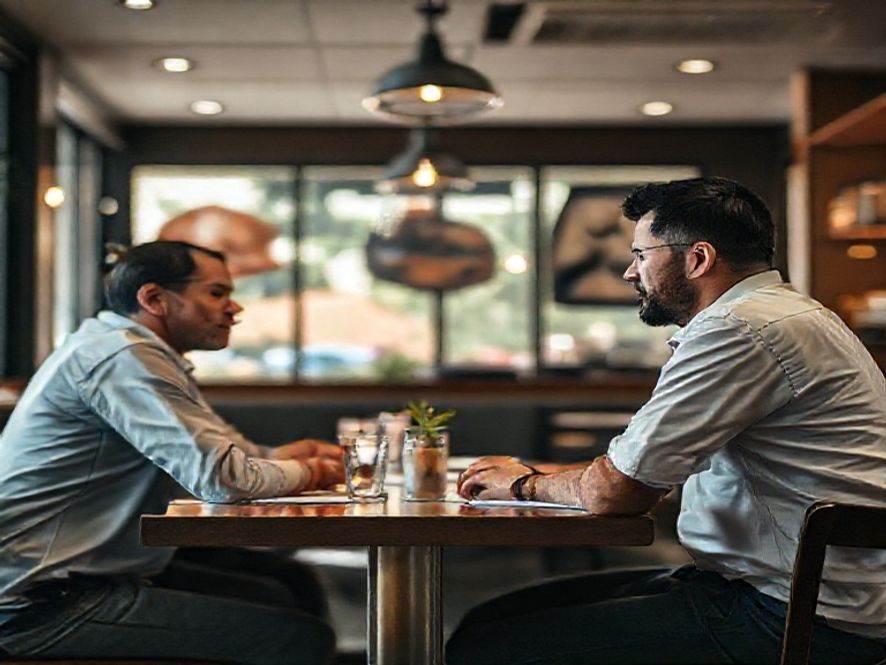 Reuniões rápidas de alinhamento antes da abertura